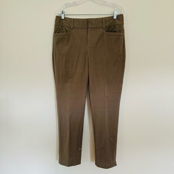 Banana Republic Cotton Twill Taupe Khaki Jackson Fit Pants Size 8 - Picture 2 of 10